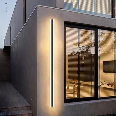 极简长条壁灯户外防水庭院灯室外简约线条灯别墅阳台大门口围墙灯
