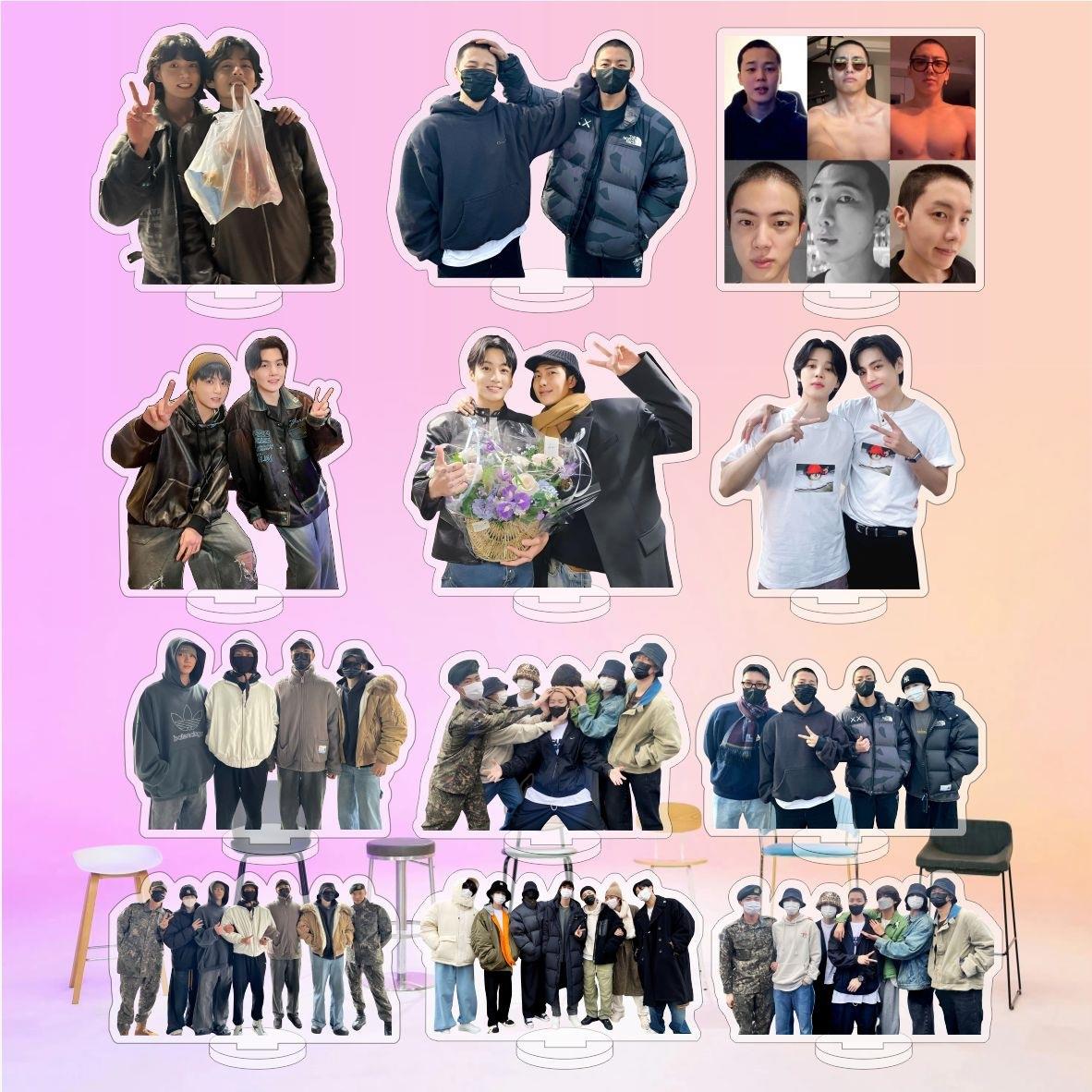 23年新款JK V JIMIN 金泰亨高清透明双面亚克力立牌明星周边同款