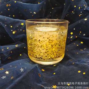 圣诞节日礼品玻璃杯果冻星空杯香薰蜡烛 供应LED光控香薰大豆蜡烛