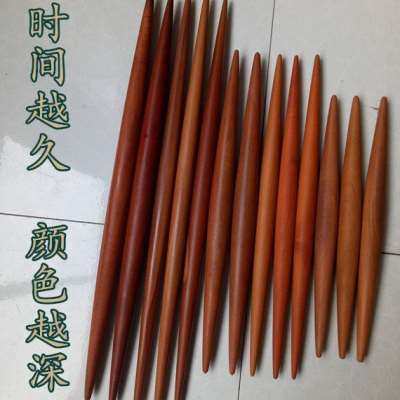 枣木红芯两头尖擀面棍超细饺子皮擀面杖家用实木商用擀面杖