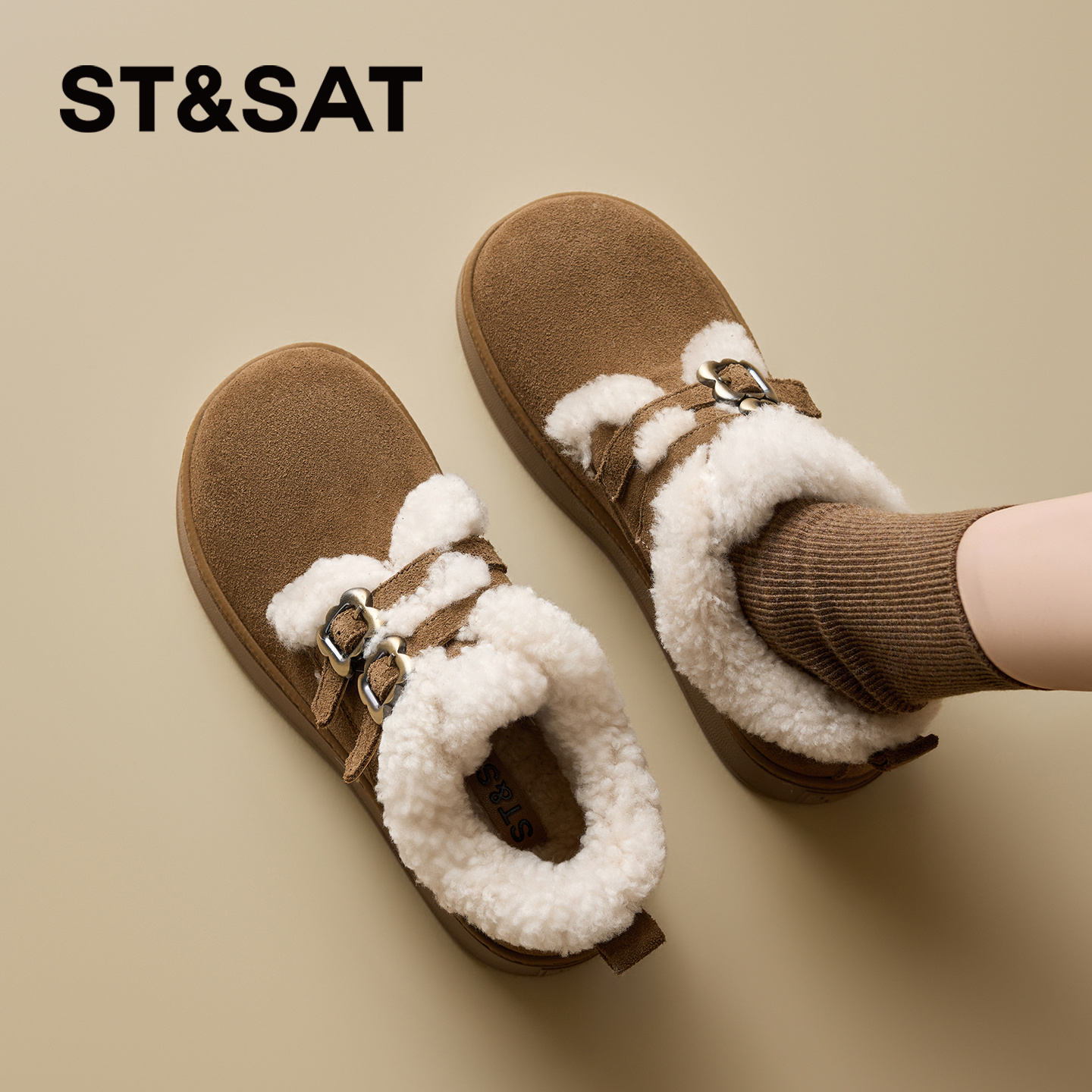 星期六厚底全包勃肯鞋女2025爆款