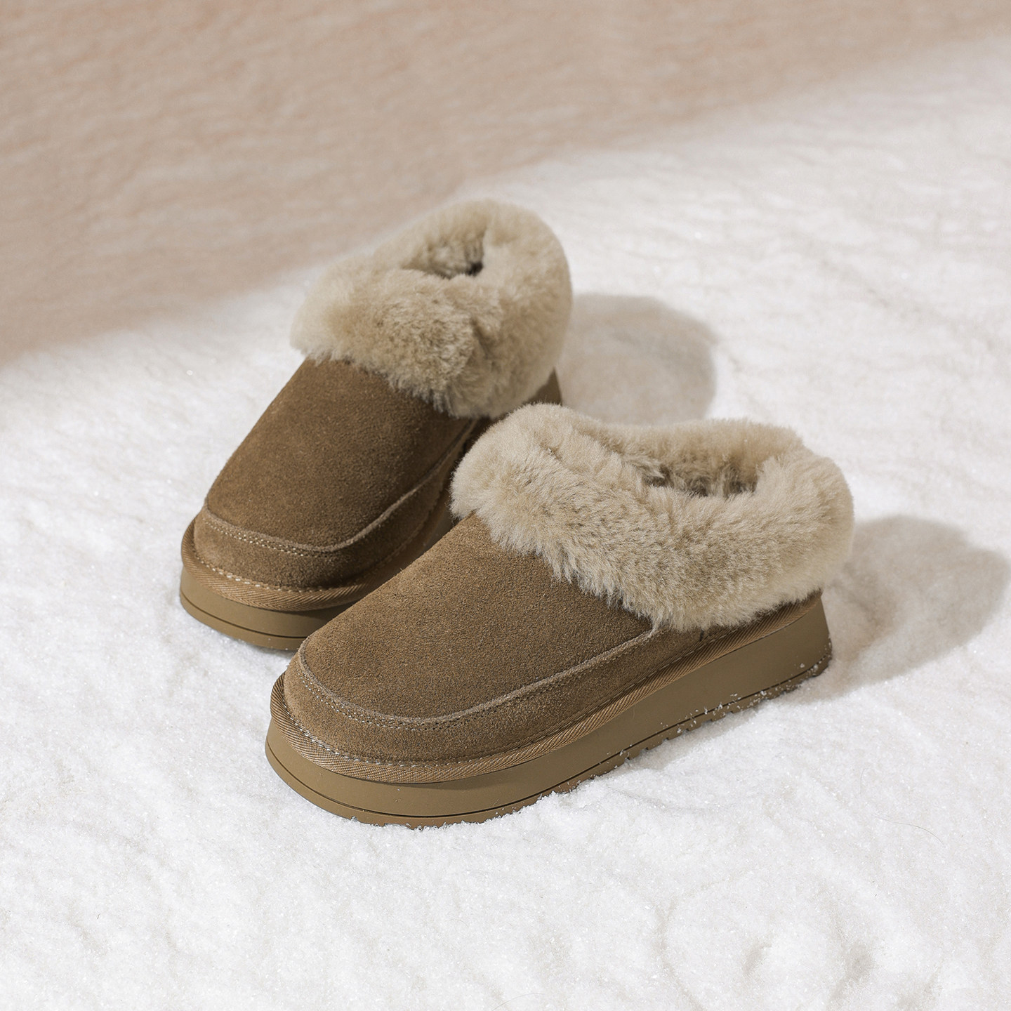 星期六厚底加绒雪地靴女款棉鞋