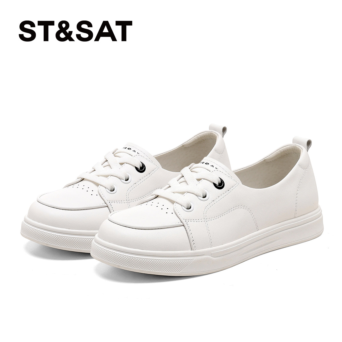 星期六时尚百搭小白鞋女2026春季新款板鞋浅口日常休闲鞋平底软底,女鞋,休闲板鞋,淘宝优惠券,粉丝福利购,淘宝优惠卷