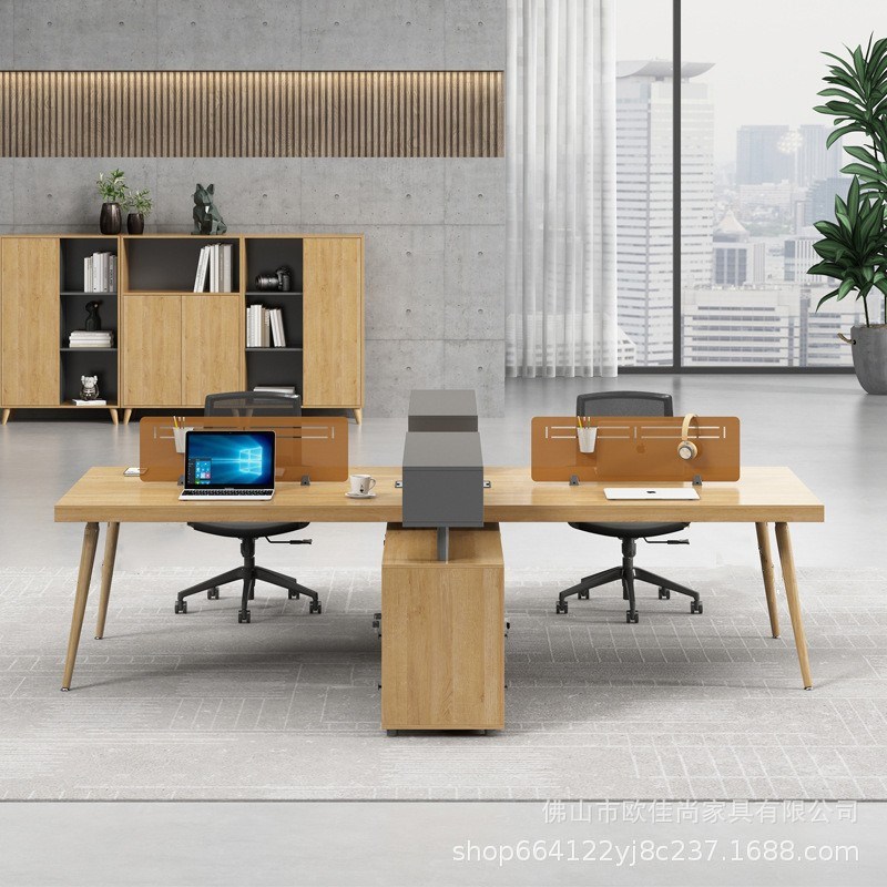 办公桌椅组合4人位职员办公桌2人员I工桌四人位双人位财务桌