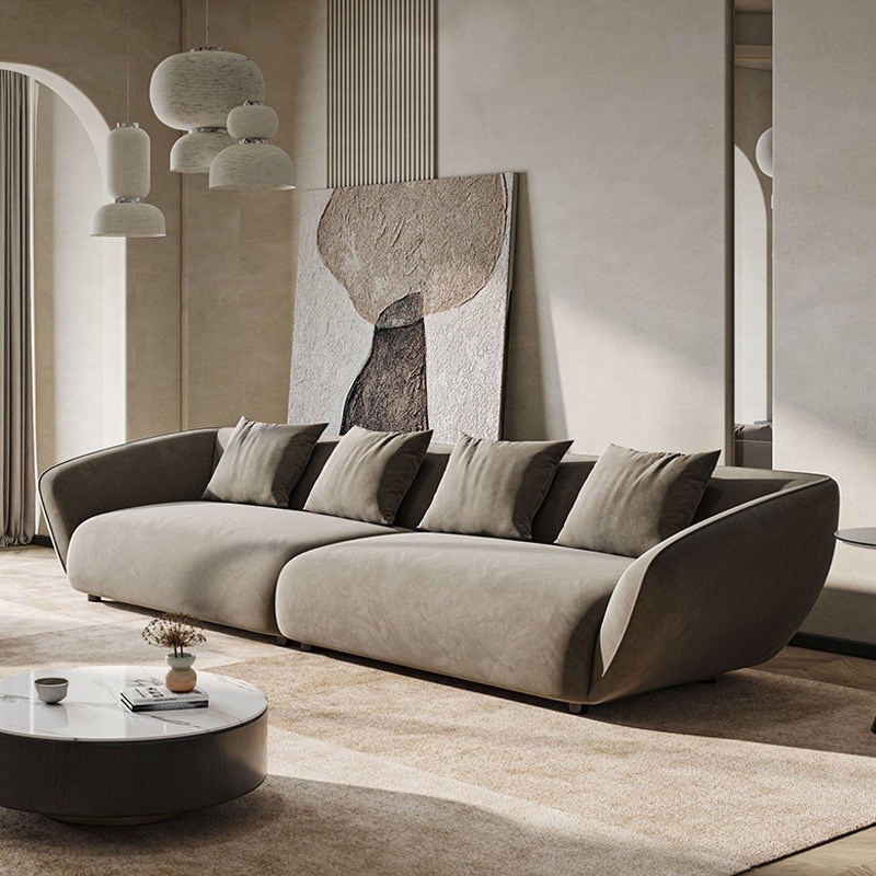 极简意式轻奢沙发会客厅科t技布艺异形休闲酒店大堂休息区接待家