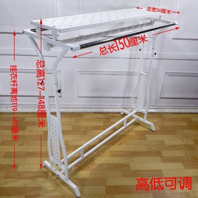 服装展示架落地式服装货架u中岛架双杠侧挂展示架女装童装店挂衣