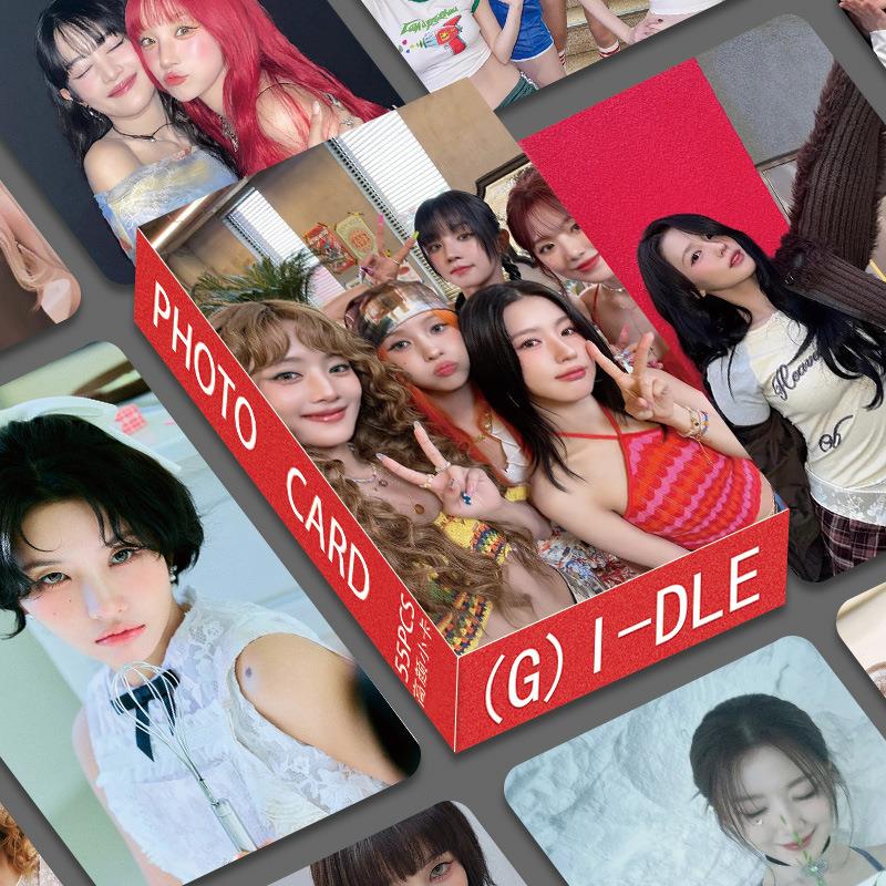 (G)I-DLE小卡55张/盒田小娟叶舒华宋雨琦小卡高清写真小卡LOMO卡