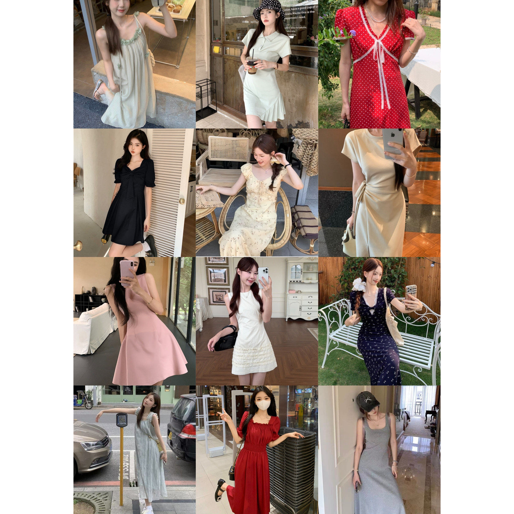 YJ2026夏季法式绝美V领碎花连衣裙女气质收腰长裙茶歇裙