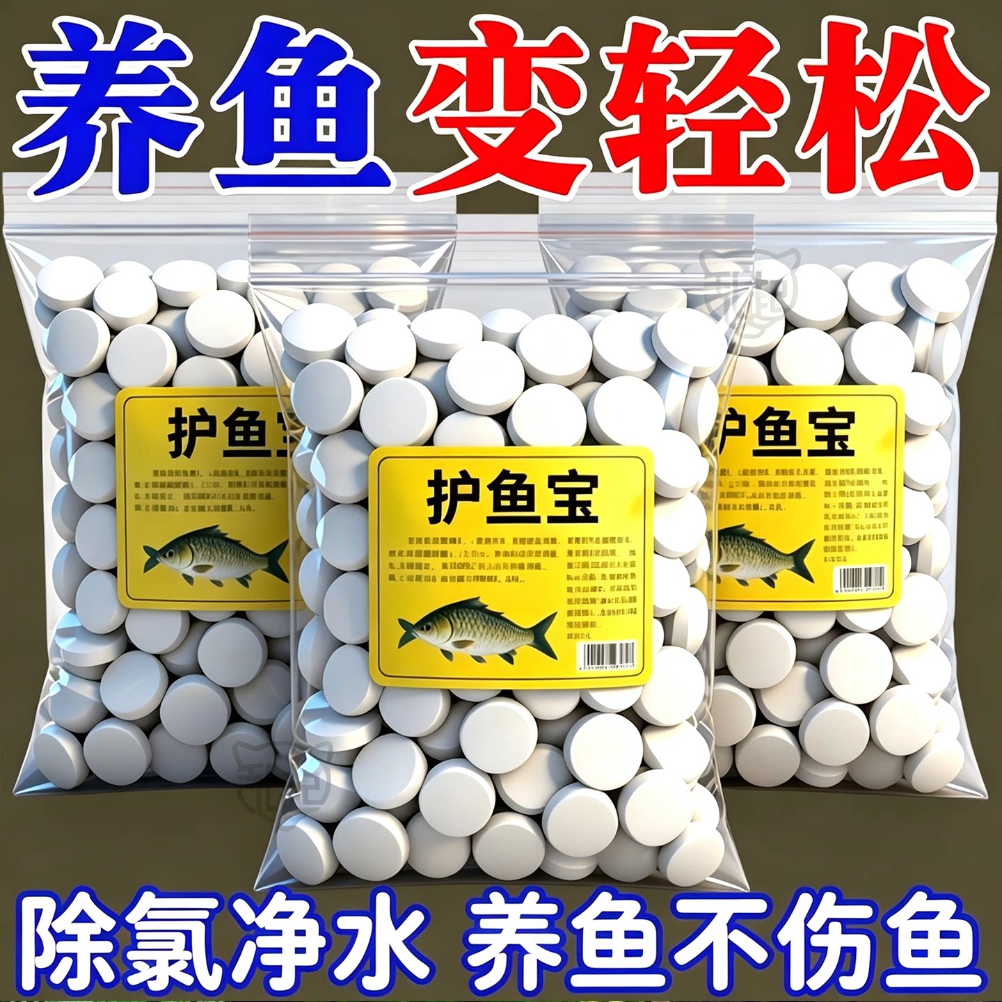 养鱼护鱼宝水质改良剂鱼缸除氯净水鱼塘水族专用鱼用护理水质稳定
