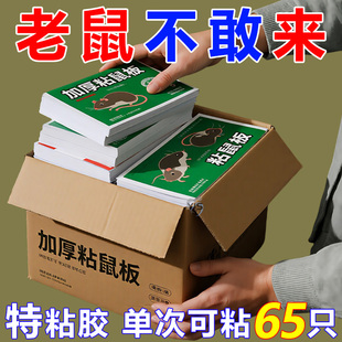 粘鼠板超强力胶沾大老鼠贴家商用室内加大号捉抓捕灭鼠夹正品神器