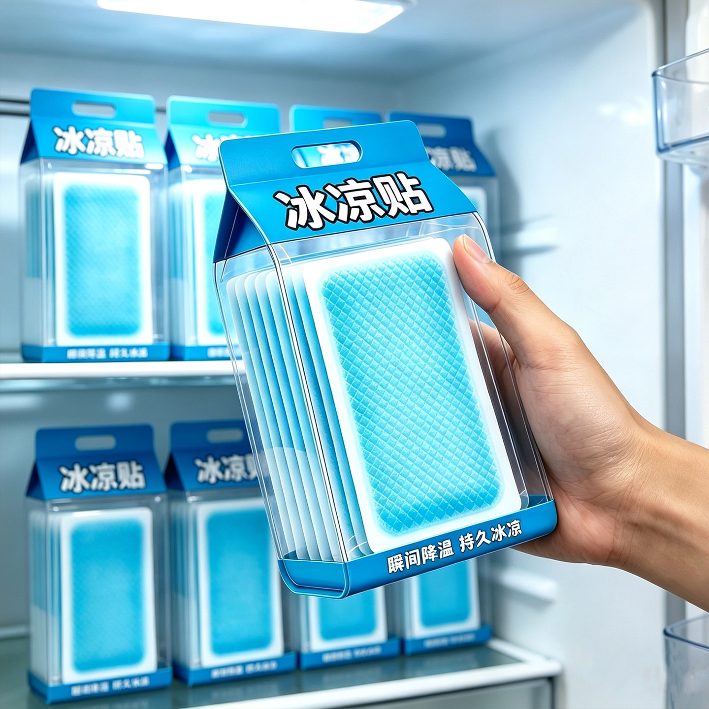 夏季学生军训散热物理降温冰凉贴清凉因子冰感贴冰凉贴降温神器