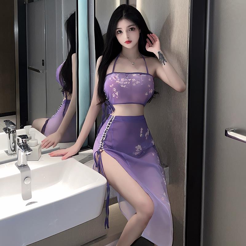 2025新款性感内衣趣味复古汉服肚兜纯欲火辣裹胸肚兜睡衣套装