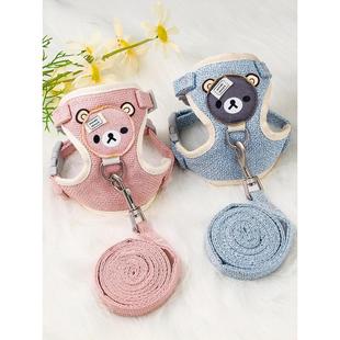 猫咪狗狗牵引绳遛猫绳子专用小型犬胸背带防挣脱宠物用品 背心式