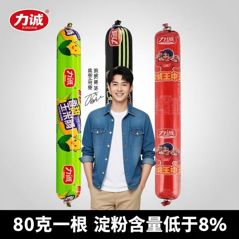 力诚王中王鸡肉肠80g泡面肠玉米肠即食香肠烧烤煎炸肠低淀粉含量