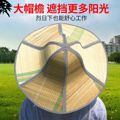 草帽子男款防晒男士遮阳凉帽子农民夏季斗笠太阳干活折叠女士采茶