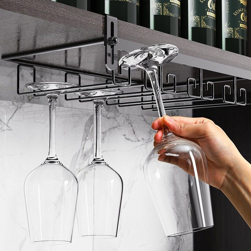 红酒杯套装家用高档高脚杯高颜值钢化玻璃葡萄酒杯子带架子轻奢