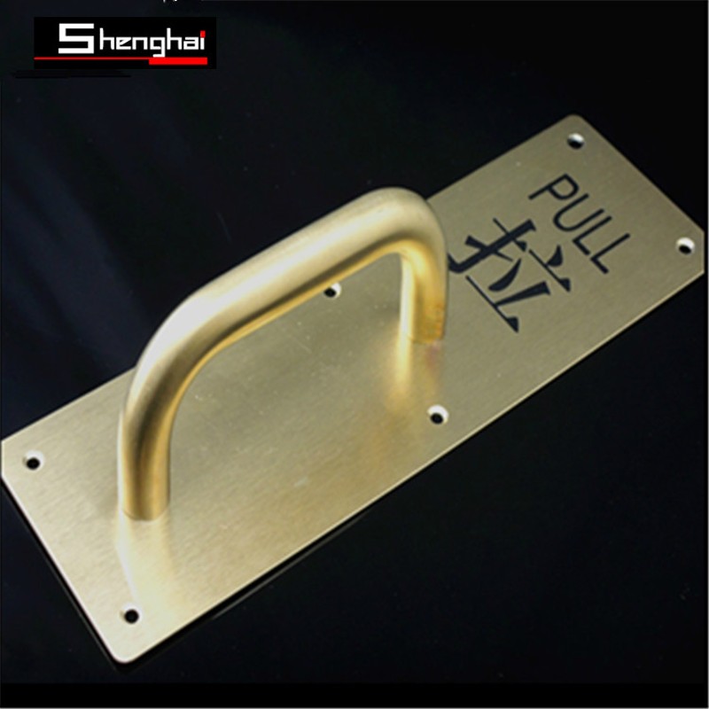 不锈钢大门推拉手 门把手指示牌拉手 木门拉手 推拉板一副2个