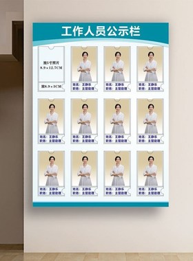 工作人员岗位牌员工信息一览表职务公示牌医生简介展示牌公示栏