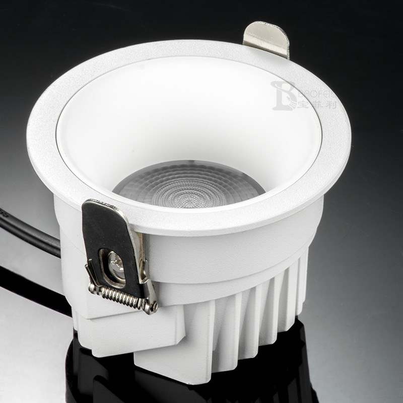 LED嵌入式防眩筒灯Ra97高显COB开孔75天花家用过道客厅无主灯照明