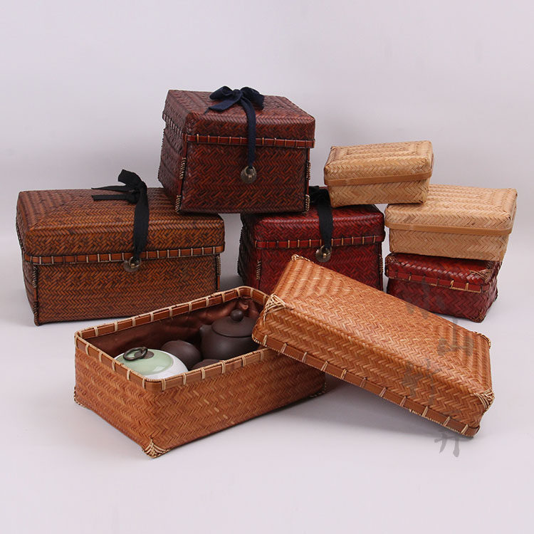 复古竹编包 茶道零配件 茶具包收纳盒 旅行功夫茶具便携包 茶笼,特色手工艺,竹编/竹雕,淘宝优惠券,粉丝福利购,淘宝优惠卷