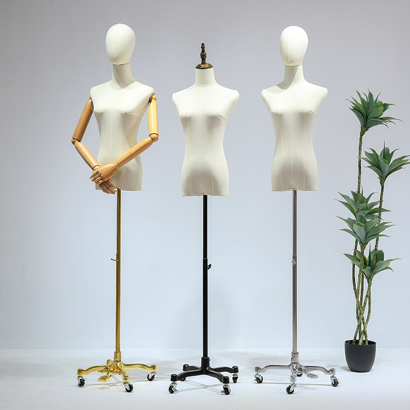 万向轮款式服装店模特道具女半身橱窗拍照人偶婚纱模特架子展示架