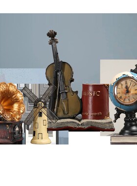 复古留声机模型摆件创意家居装饰品客厅餐厅咖啡厅店铺摆设