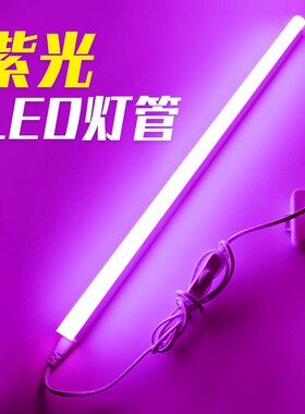 紫色led长条灯管粉紫光霓虹室内t5一体彩色氛围线型光管舞蹈装饰