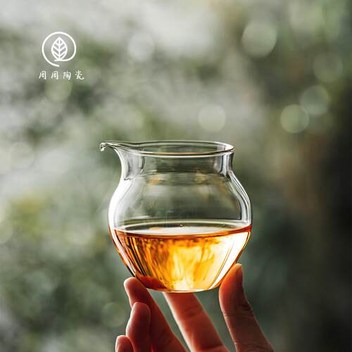 周周陶瓷满城玻璃公道杯加厚分茶器公杯中式耐热茶海高档家用茶具