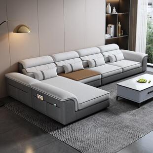 初昕棉麻布艺大小户型可拆洗冬夏两用现代简约小户型猫爪皮沙发