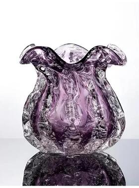 紫色福袋 | 新中式简约气泡紫色福袋摆件高级感艺术创意琉璃摆件