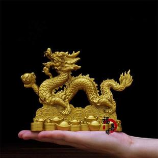 龙摆件招财十二生肖龙形五爪龙工艺品办公室店铺客厅装饰吉祥物
