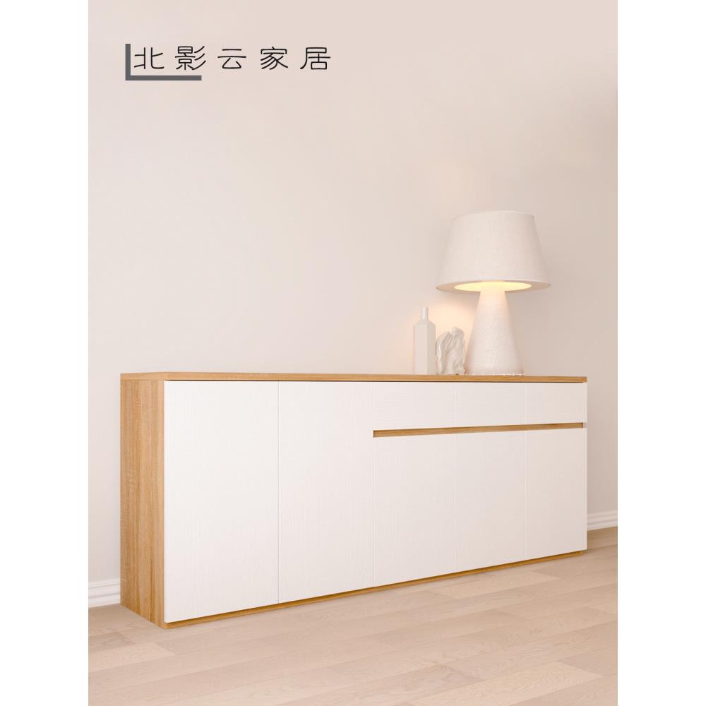 小公寓餐具柜现代简约实木心储物柜餐厅客厅多功能茶柜节省空间