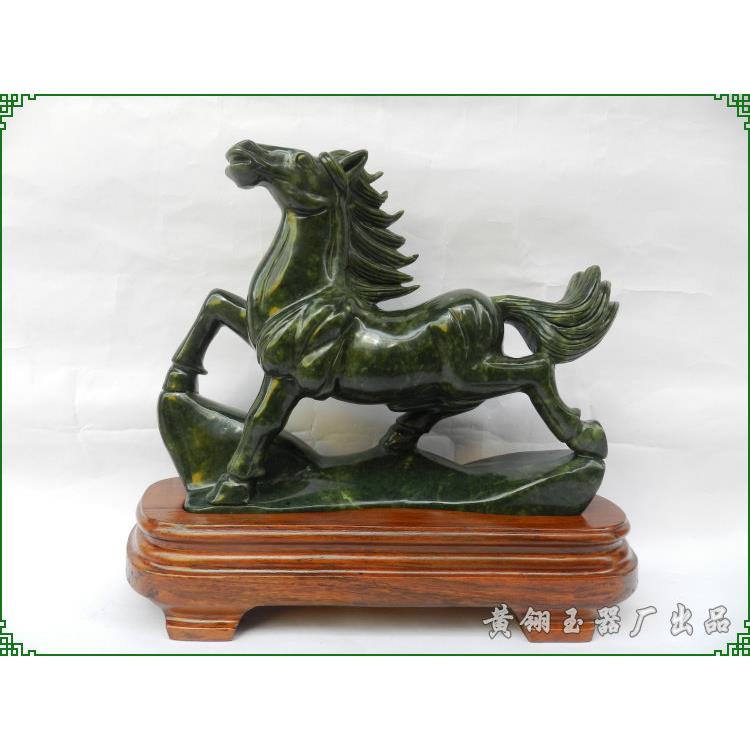 家居玉石马摆件办公室客厅玄关装饰品摆设开业新家乔迁中式礼品