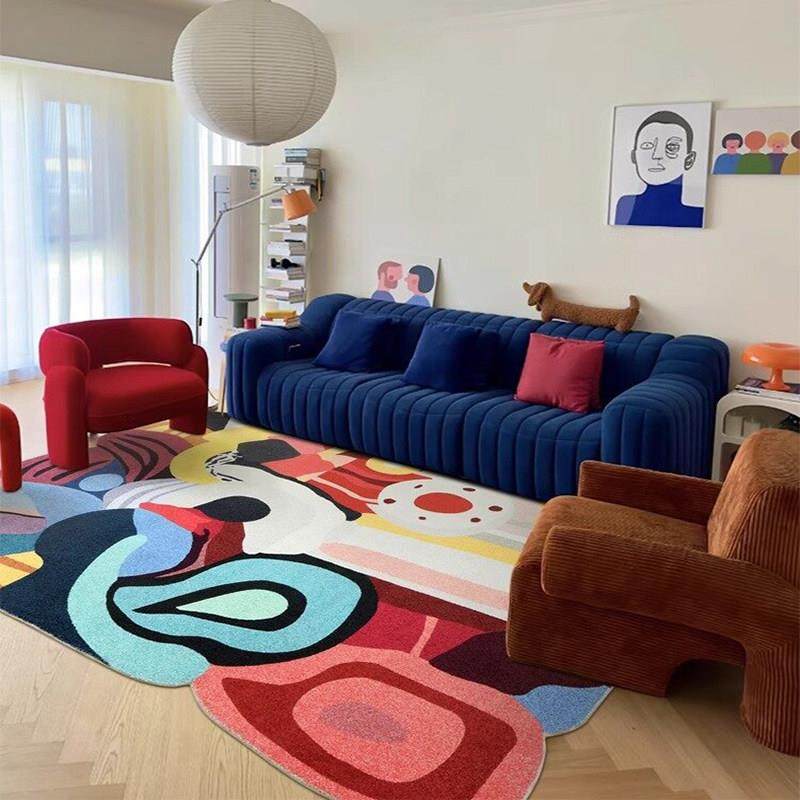 多巴胺艺术客厅地毯彩色不规则咖啡桌毯子可爱的毛绒儿童卧室在风,居家布艺,地毯,淘宝优惠券,粉丝福利购,淘宝优惠卷
