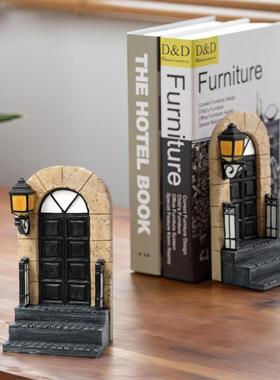 书柜欧洲门书柜覆古创意家居装饰办公室书架书房桌面工艺夜光饰品