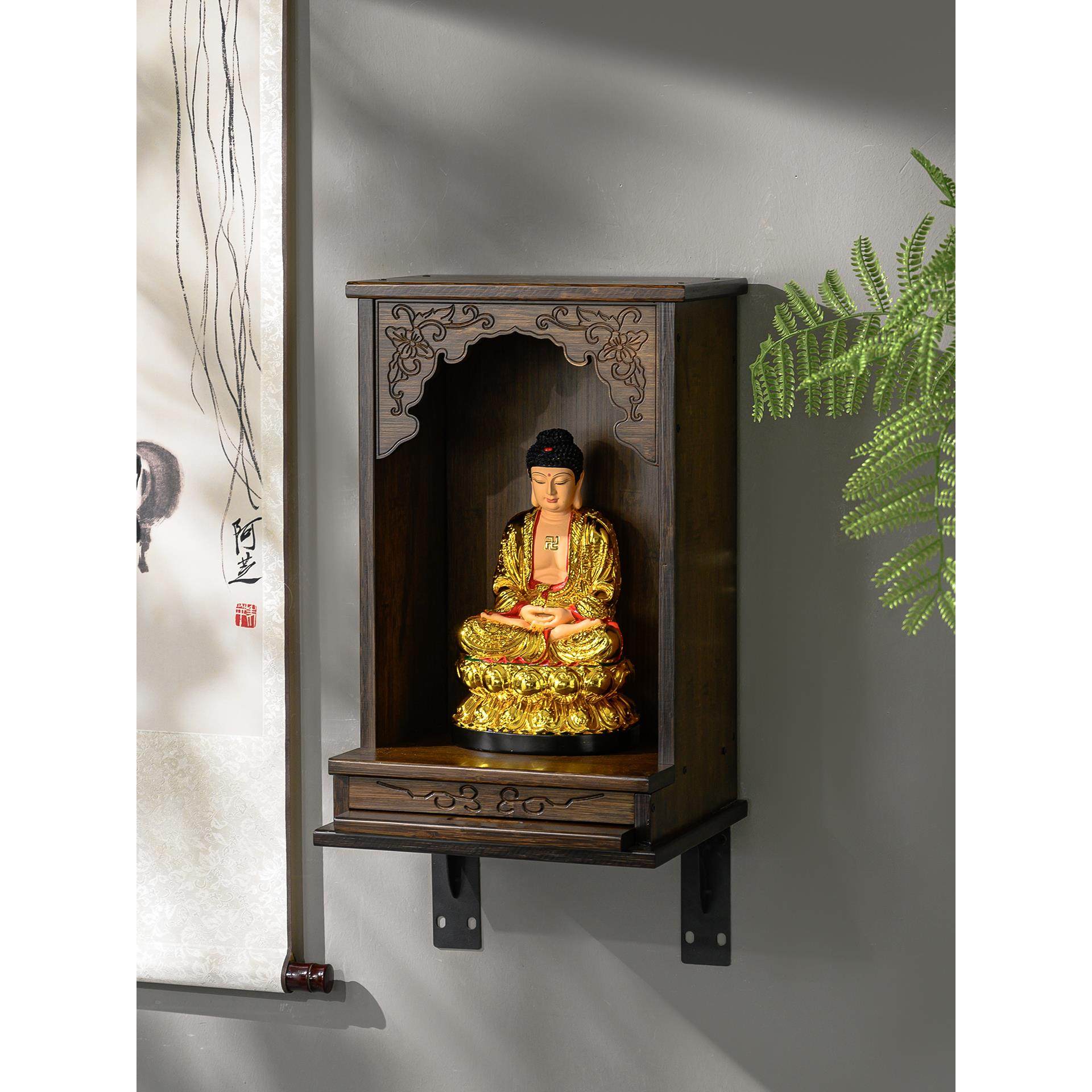 神龛壁挂式佛龛供桌神台财神爷柜子菩萨供奉台中式观音家用供奉柜