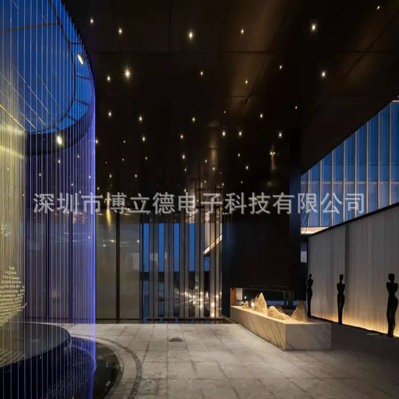 婚礼礼堂数字水帘图文可带广告语流行水幕墙施工安装设计出口瀑布