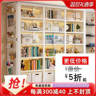客厅钢制图书馆书架书柜儿童靠墙绘本架家用多层落地置物架收纳架
