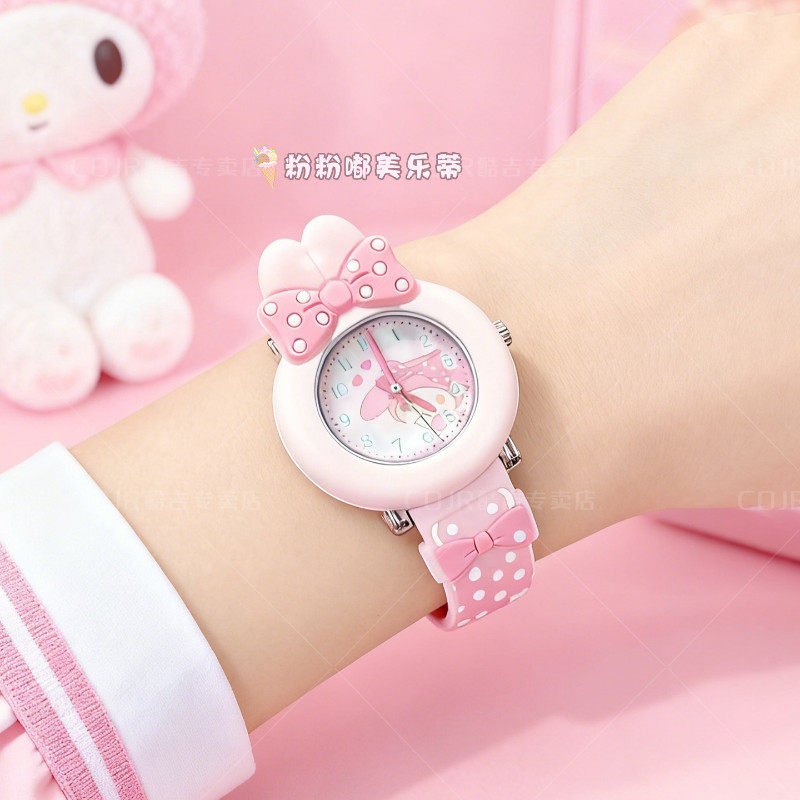 儿童美乐蒂手表女孩初中小学生考试卡通指针石英可爱生日新年礼物,手表,国产腕表,淘宝优惠券,粉丝福利购,淘宝优惠卷
