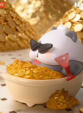 耙老师MRPA心愿清单盲盒可爱熊猫小玩偶手办潮公仔女生礼物具摆件