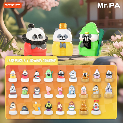MR.PA-耙老师小耙游三国系列盲袋熊猫盲盒三国杀卡牌游戏摆件礼物