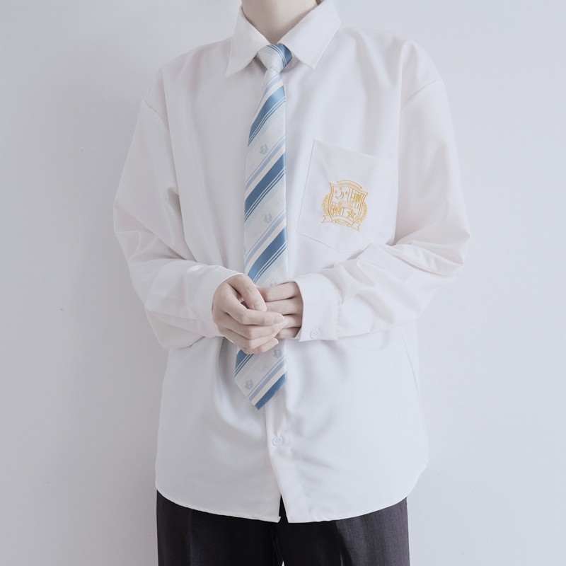 dk制服男长袖衬衫男学院风高级感男装情侣装小众上衣JK衬衣外套