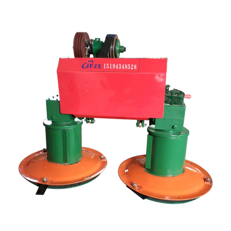 单缸小四轮带前置圆盘割草机苜蓿艾草牧草收割机单盘双圆盘打草机