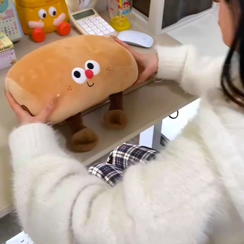 变形面包U型枕小学生护颈午睡枕办公室趴睡枕多功能抱枕午休神器