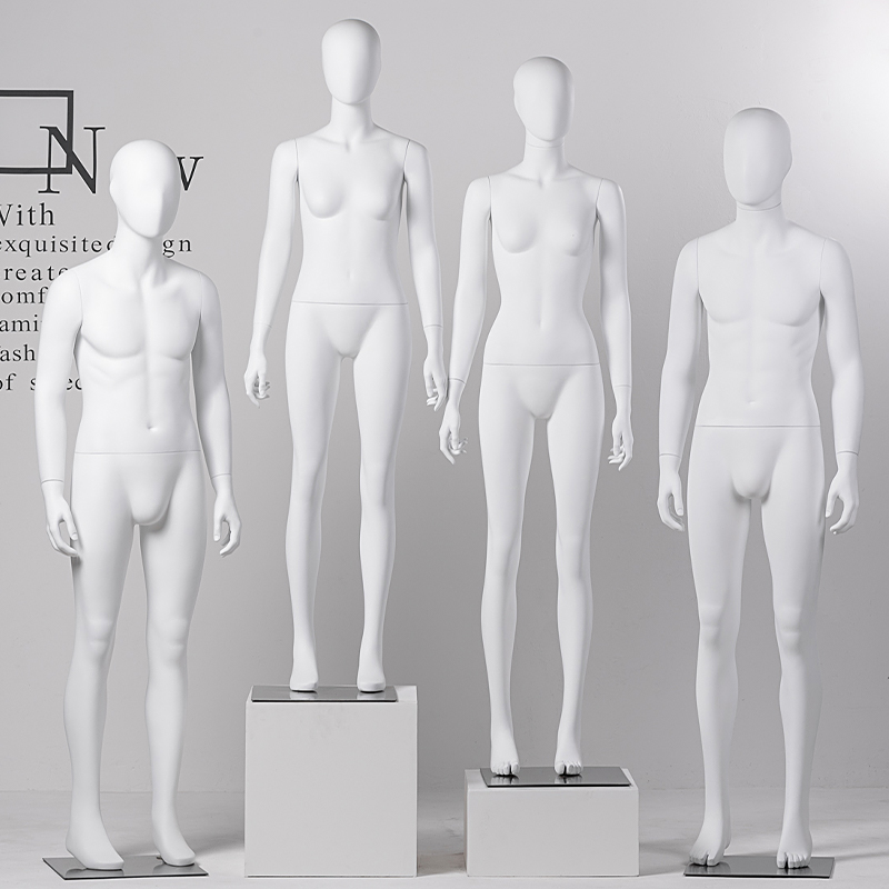 青少年哑白模特道具男女全身组合服装店展示架假人情侣橱窗模特架