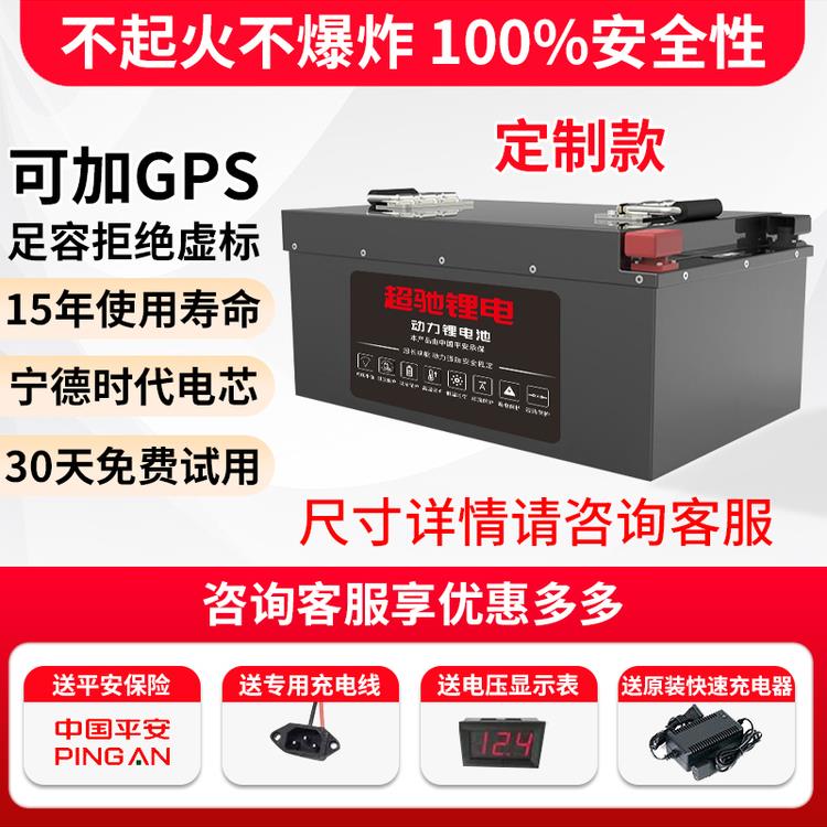 全新超驰国标磷酸铁锂三四轮电动代步车锂电池60V72V48V新能源