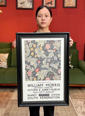 莫里斯花装饰画客厅入口抽象世界名画E018沙发背景墙挂画5070