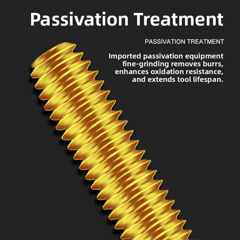 高钴镀钛加长80/100/150L挤出攻丝M2/4/6-12美国Unc不锈钢攻丝