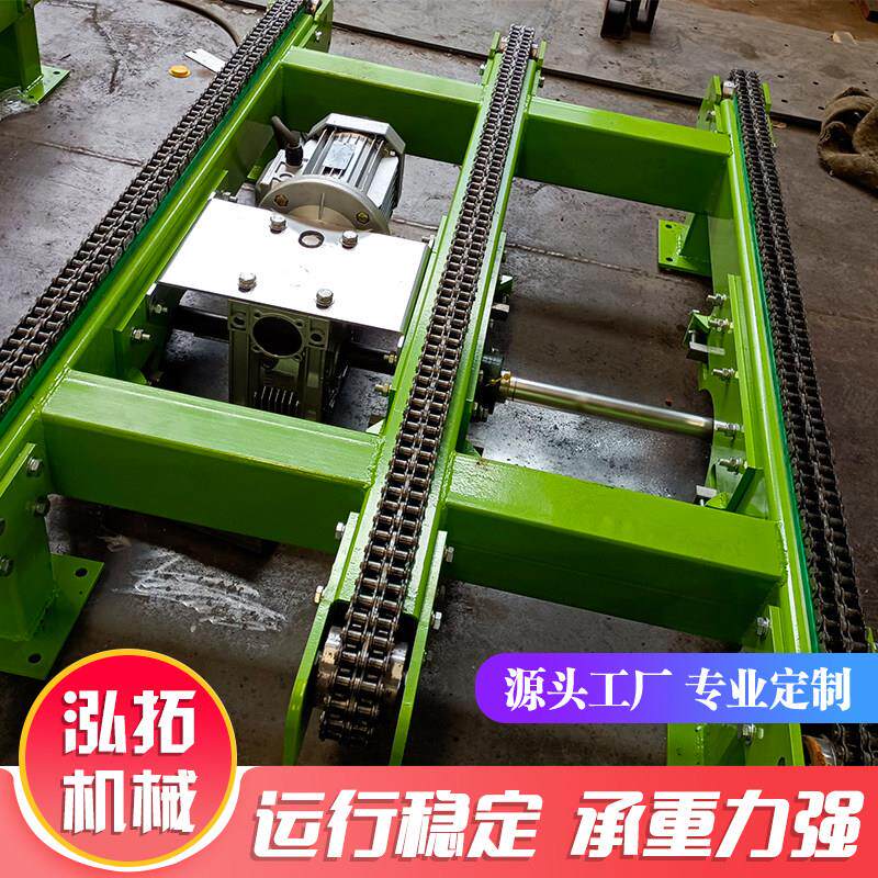 输送线双排直角旋转平移自动化顶升距链条托盘输送机