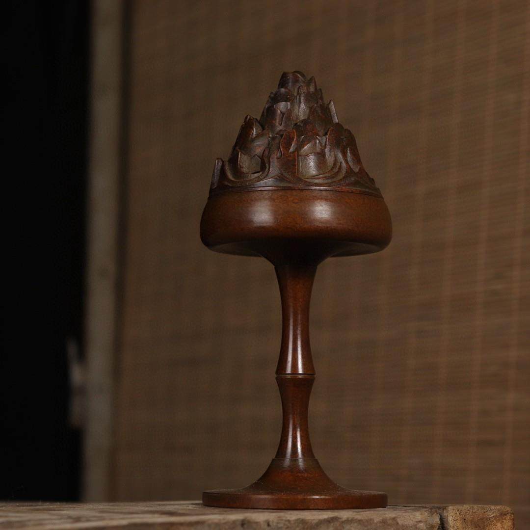 香炉纯铜家用室内彷古纯铜博山炉塔香檀香炉薰香炉沉香盘香炉摆件